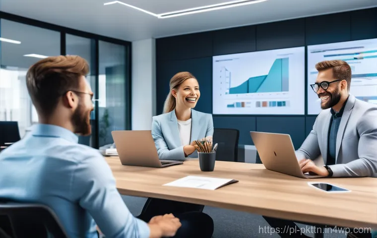 자연어 처리 모델 튜닝의 KPI 설정 방법 - **Prompt: "Dynamic illustration of a diverse, professional business team in a modern, open-plan offi...