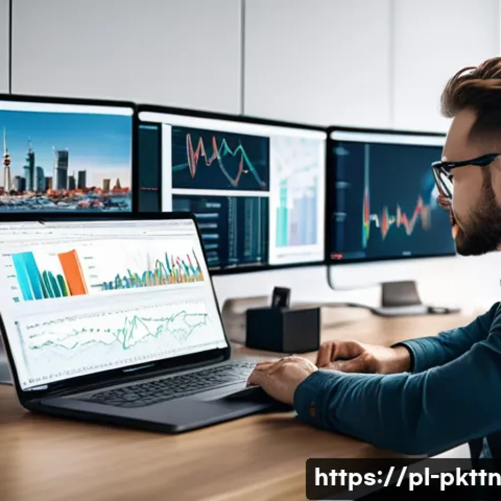 자연어 처리 모델 튜닝을 위한 파라미터 스윕 기법 - A modern data scientist in a bright, spacious office filled with multiple computer screens displayin...