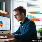 Home 21 자연어 처리 모델을 위한 손실 함수 최적화 - A modern data scientist in a cozy home office filled with books and plants, focused intently on a la...